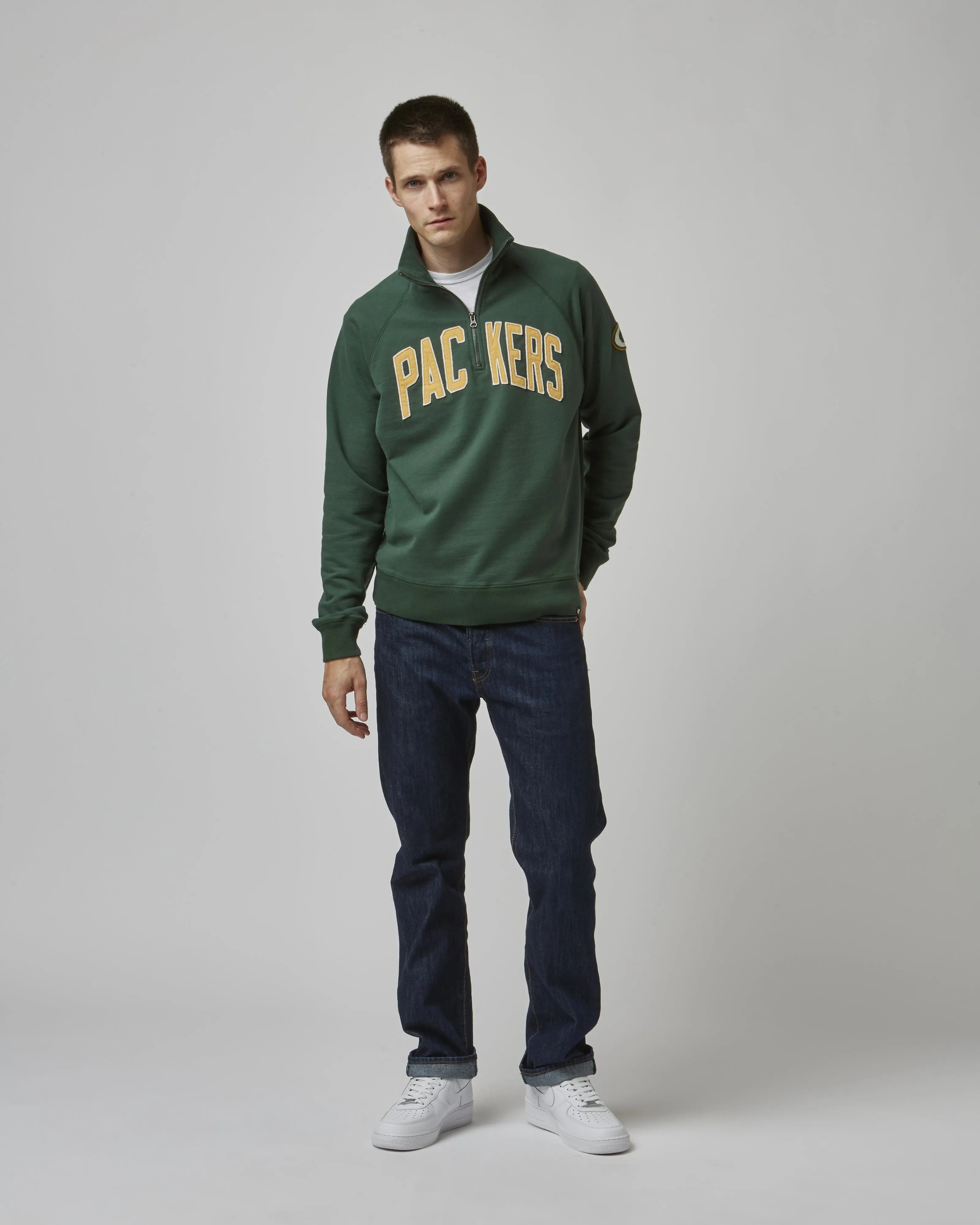 GREEN BAY PACKERS BANKS '47 HARRIS SCRIMMAGE 1/4 ZIP