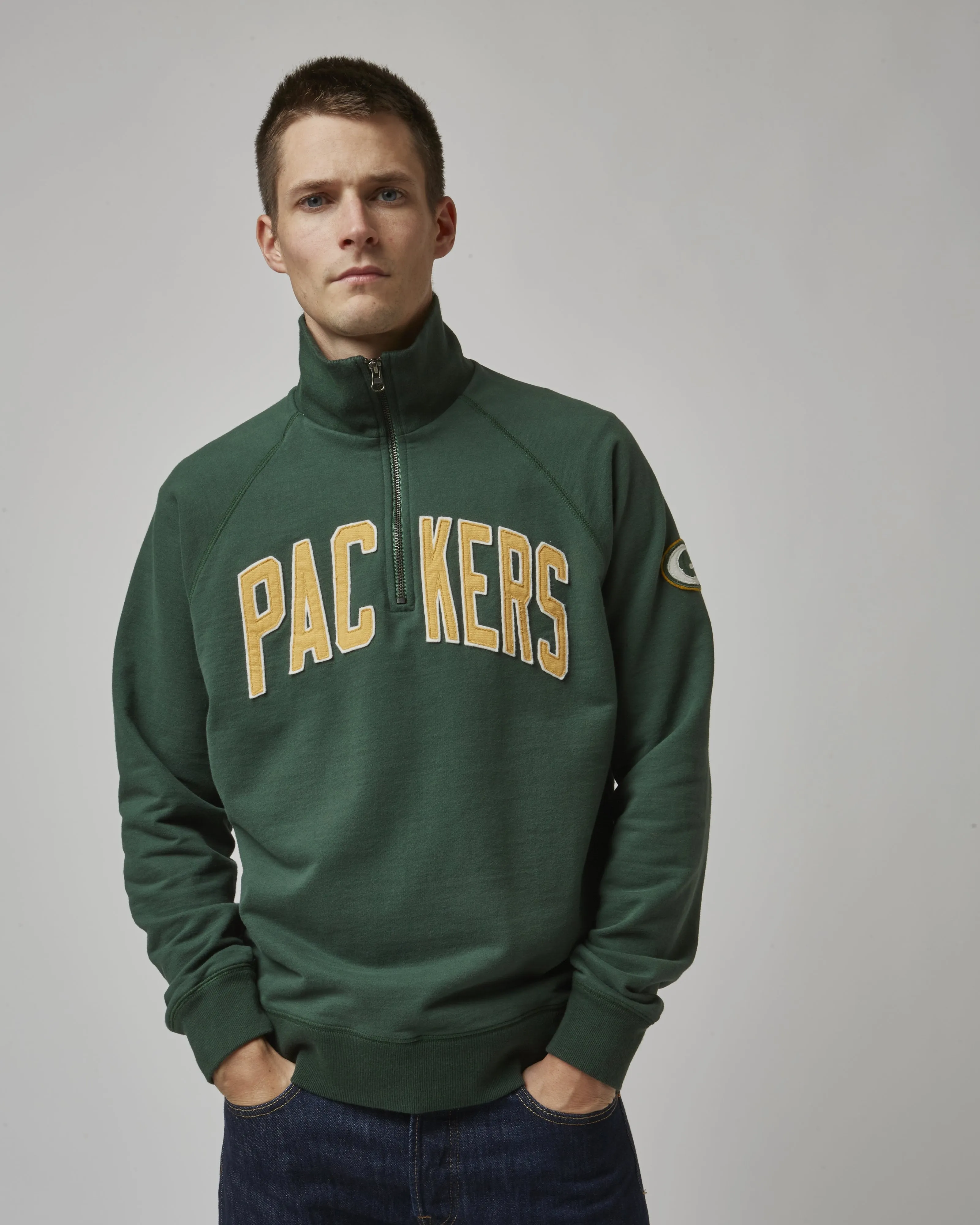 GREEN BAY PACKERS BANKS '47 HARRIS SCRIMMAGE 1/4 ZIP