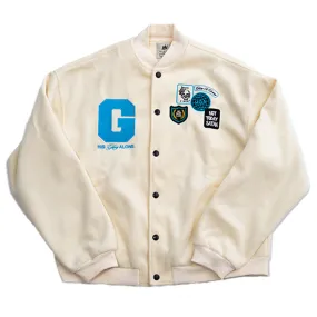 His Glory Alone Letterman Jacket (Carolina Blue)