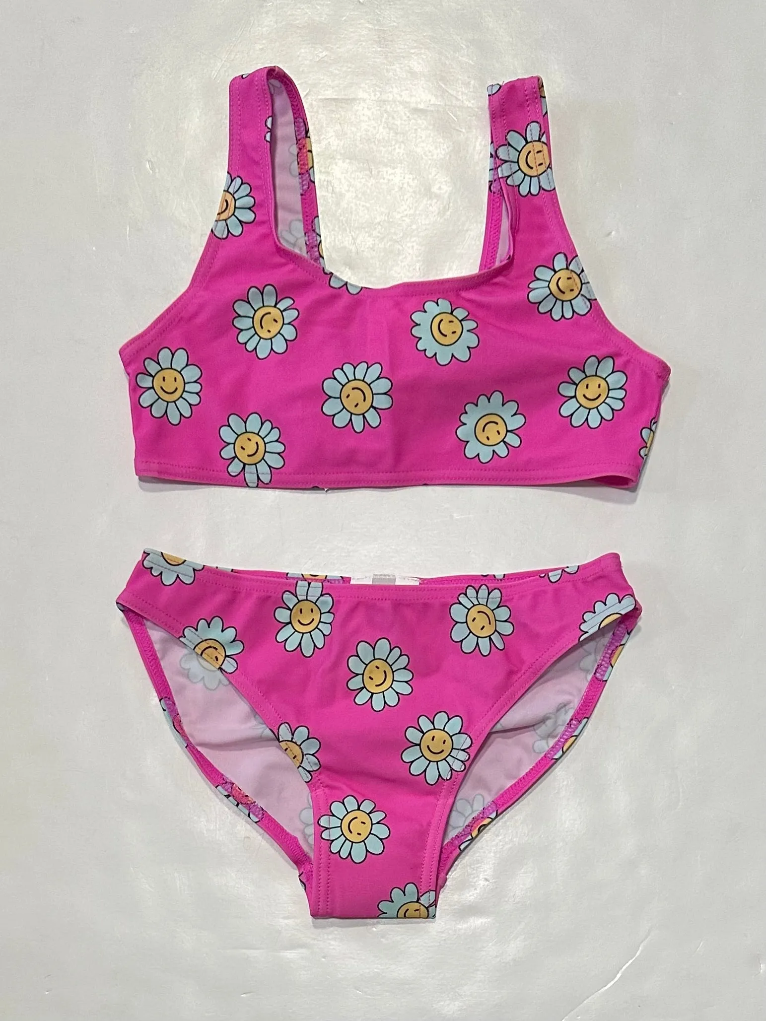 Hot Pink Smile Daisy 2PC Swim