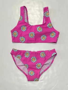 Hot Pink Smile Daisy 2PC Swim