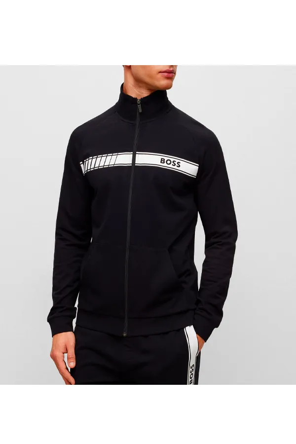 Hugo Boss Zip Jacket Line Logo Black