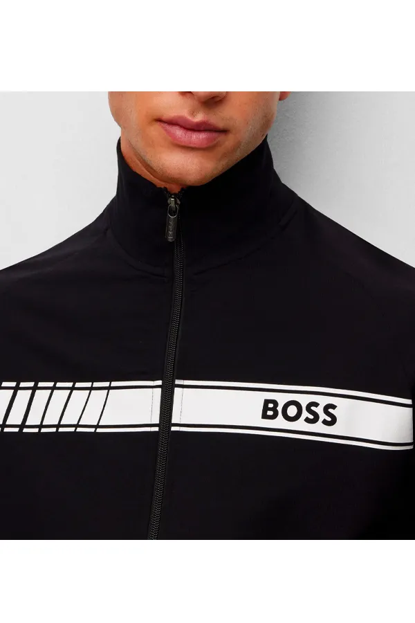 Hugo Boss Zip Jacket Line Logo Black