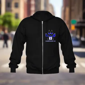 k9 Gildan Full Zip Hooded Sweatshirt