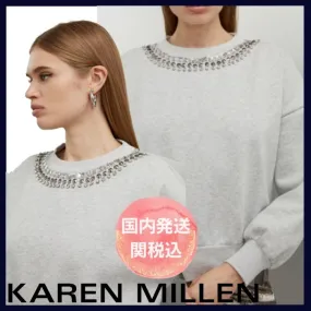 Karen Millen  |Long Sleeves Plain Hoodies & Sweatshirts