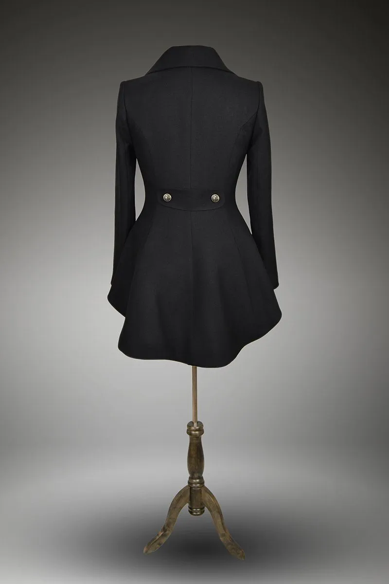 Lady Mary Jacket Classic (Black Wool Gabardine)