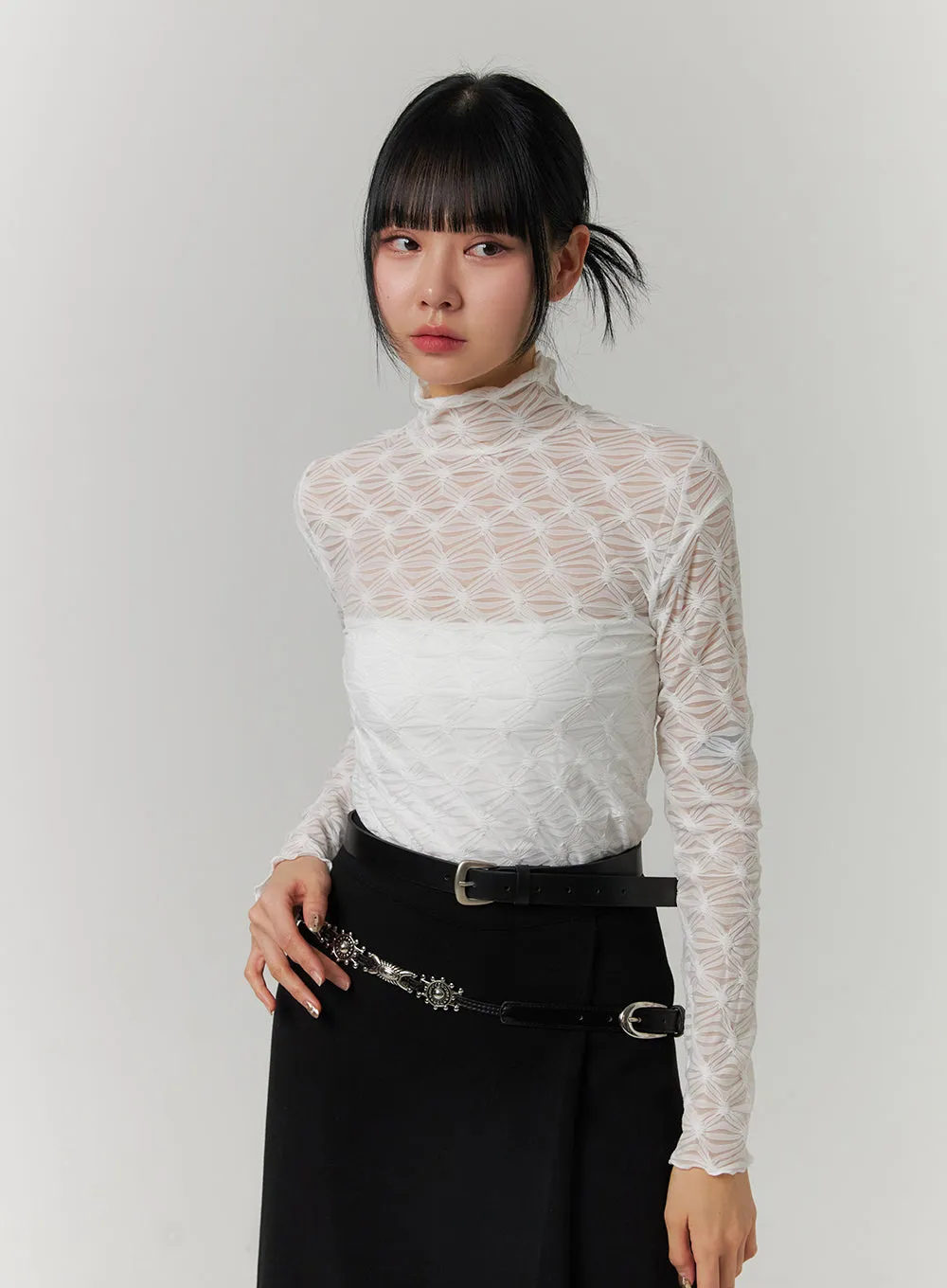 Layered Textured Mesh Top CJ422