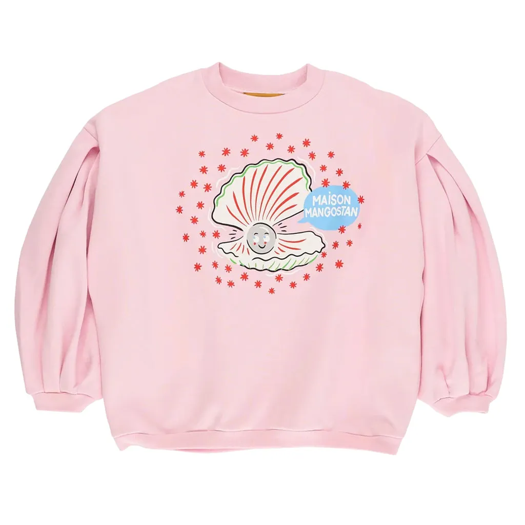 Maison Mangostan Child Oyster Sweatshirt Pink