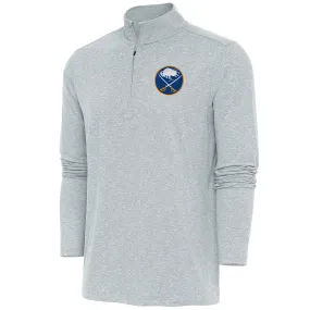 Men's Buffalo Sabres  Antigua Heather Gray Hunk Quarter-Zip Pullover Top