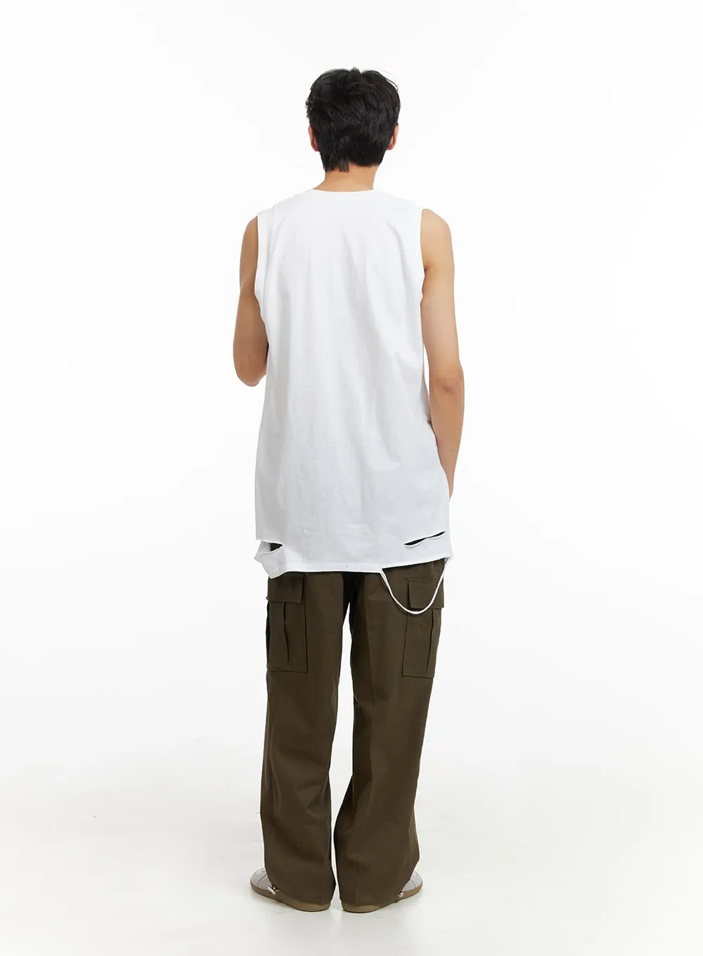 Men's Cut-Out Sleeveless Top IA402