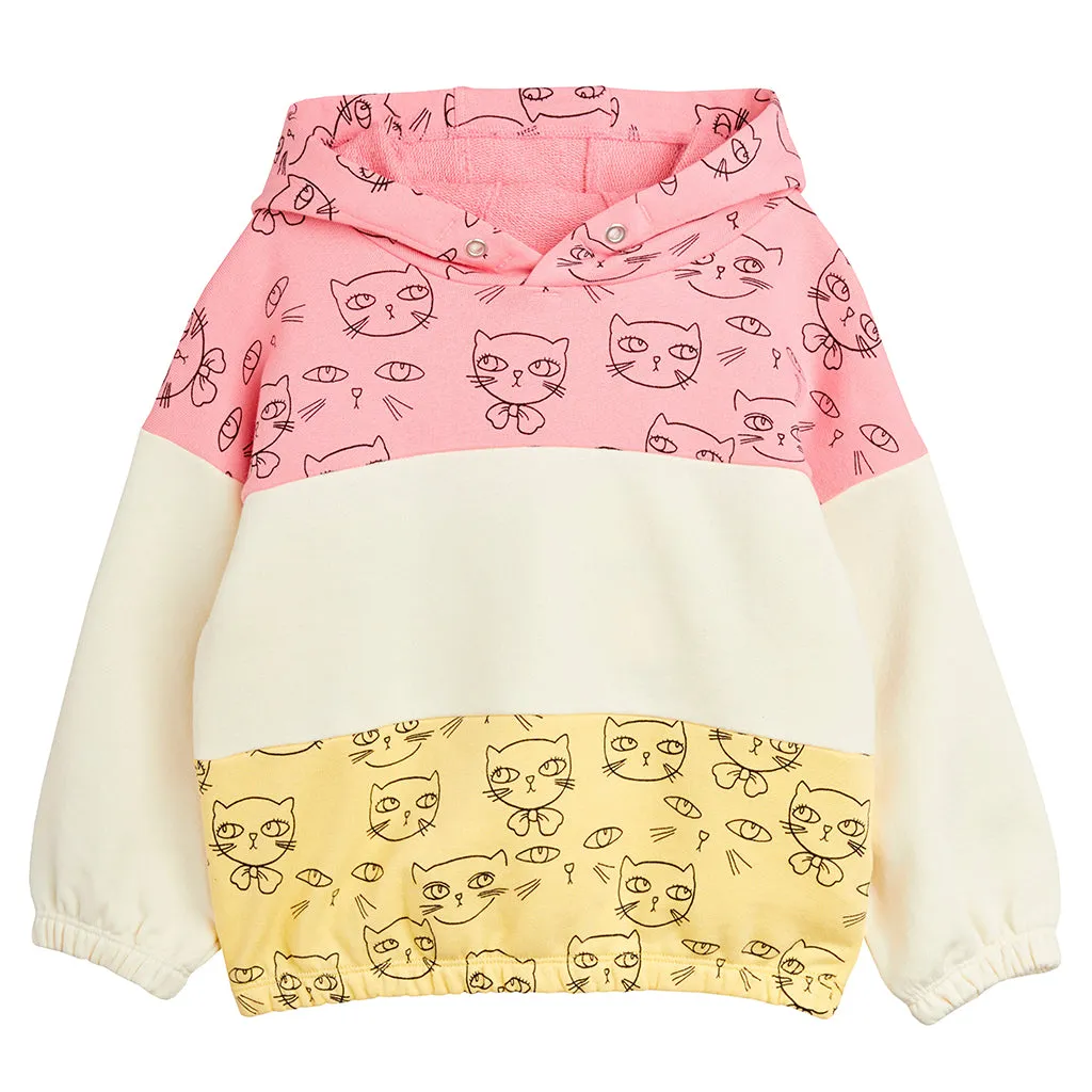 Mini Rodini Child Cathletes Hooded Sweatshirt Pink