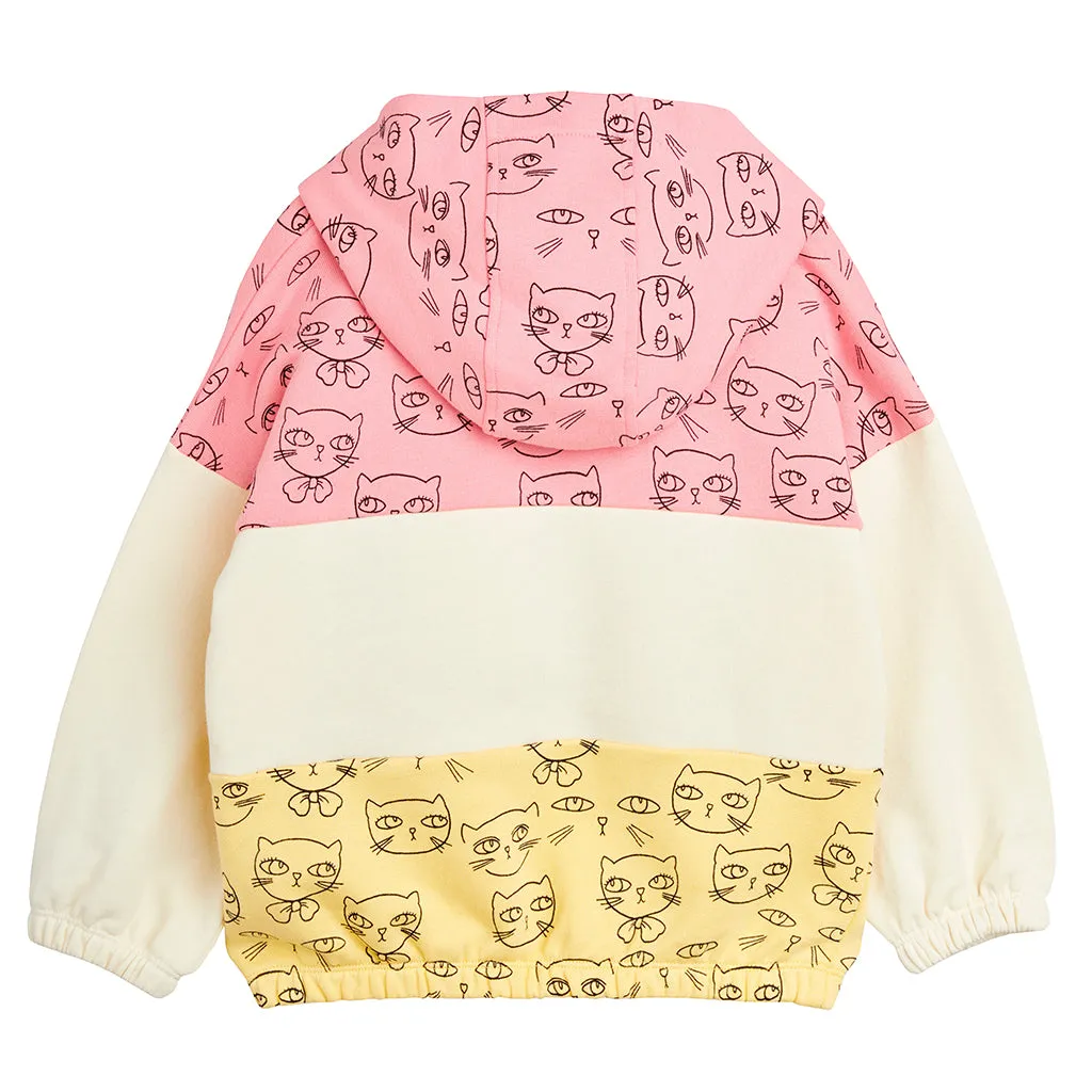 Mini Rodini Child Cathletes Hooded Sweatshirt Pink