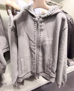 MiuMiu  |Street Style Outlet Hoodies & Sweatshirts