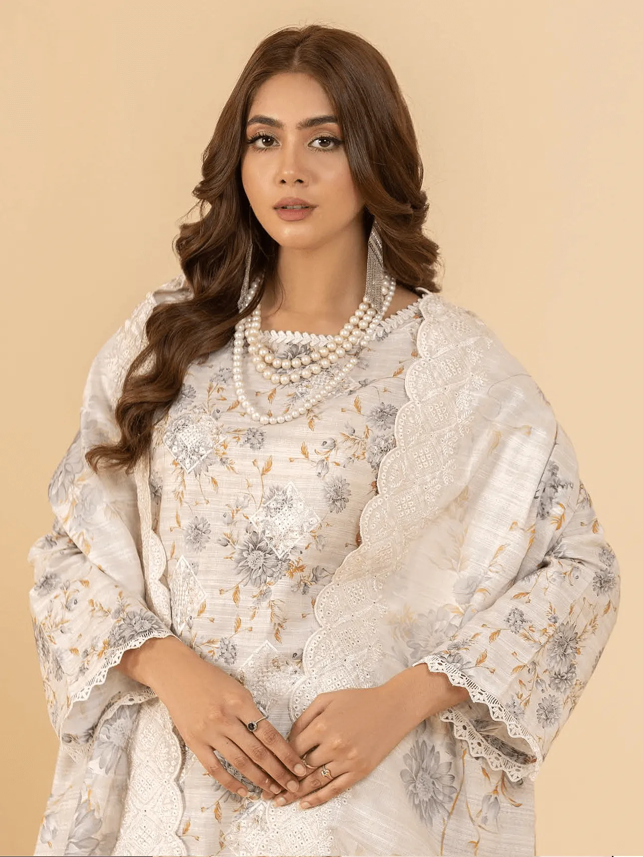 Mumtaz by Manizay Premium Embroidered Khaddar Unstitched 3Pc Suit M-02