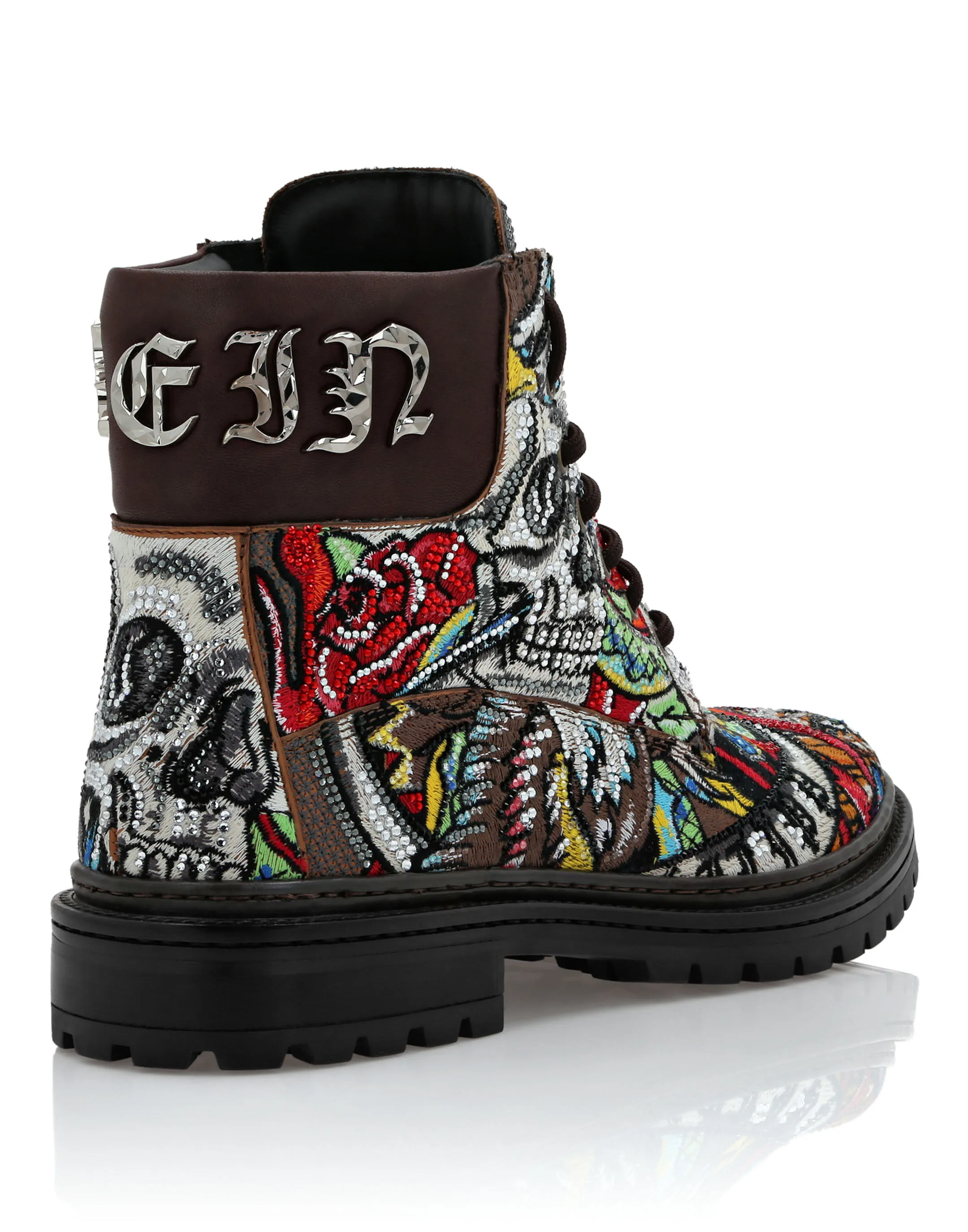 Nappa Boots Flat Mid Tattoo