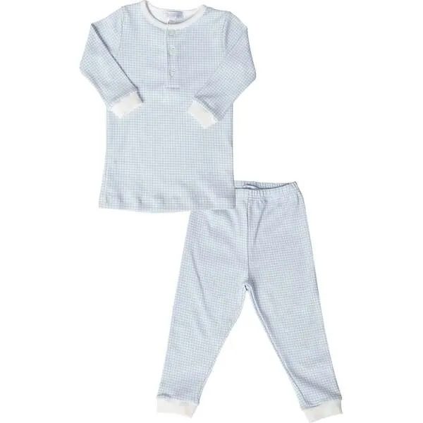 Nellapima Gingham Baby Pajamas, Blue