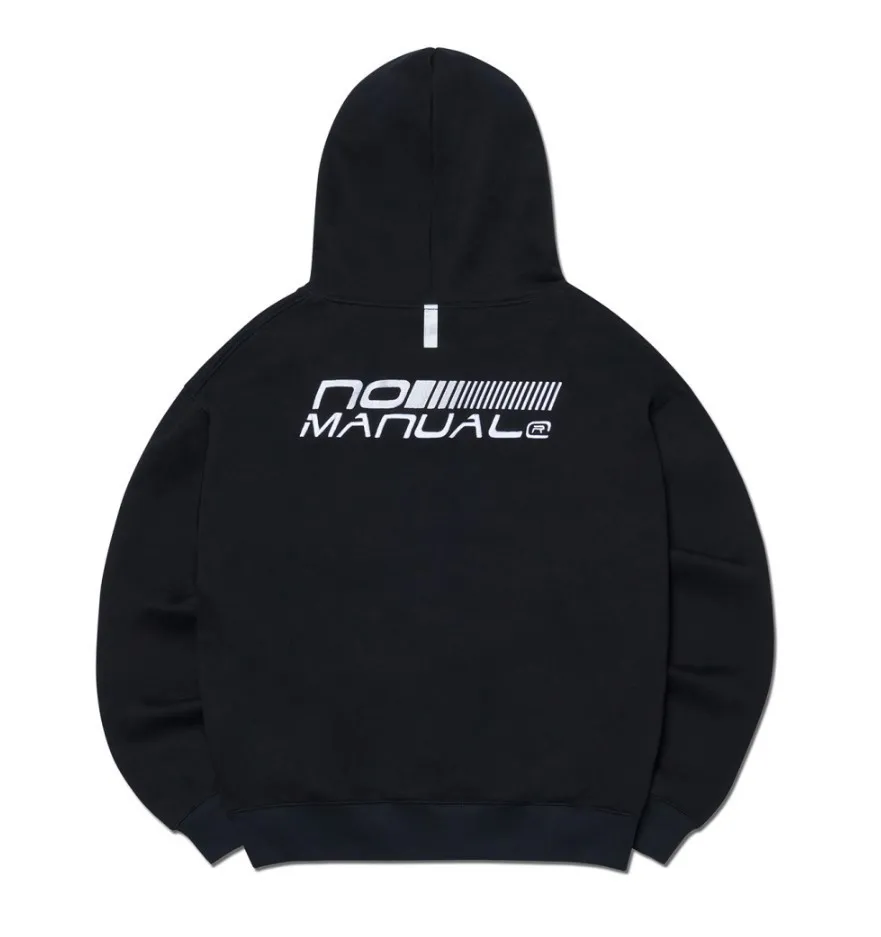 NOMANUAL  |Unisex Street Style Logo Hoodies