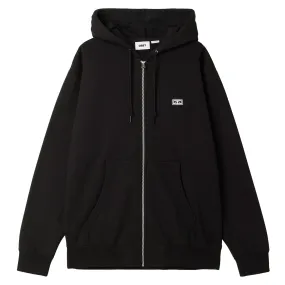 Obey Established Works Eye Zip Hood Specialty Fleece In Black