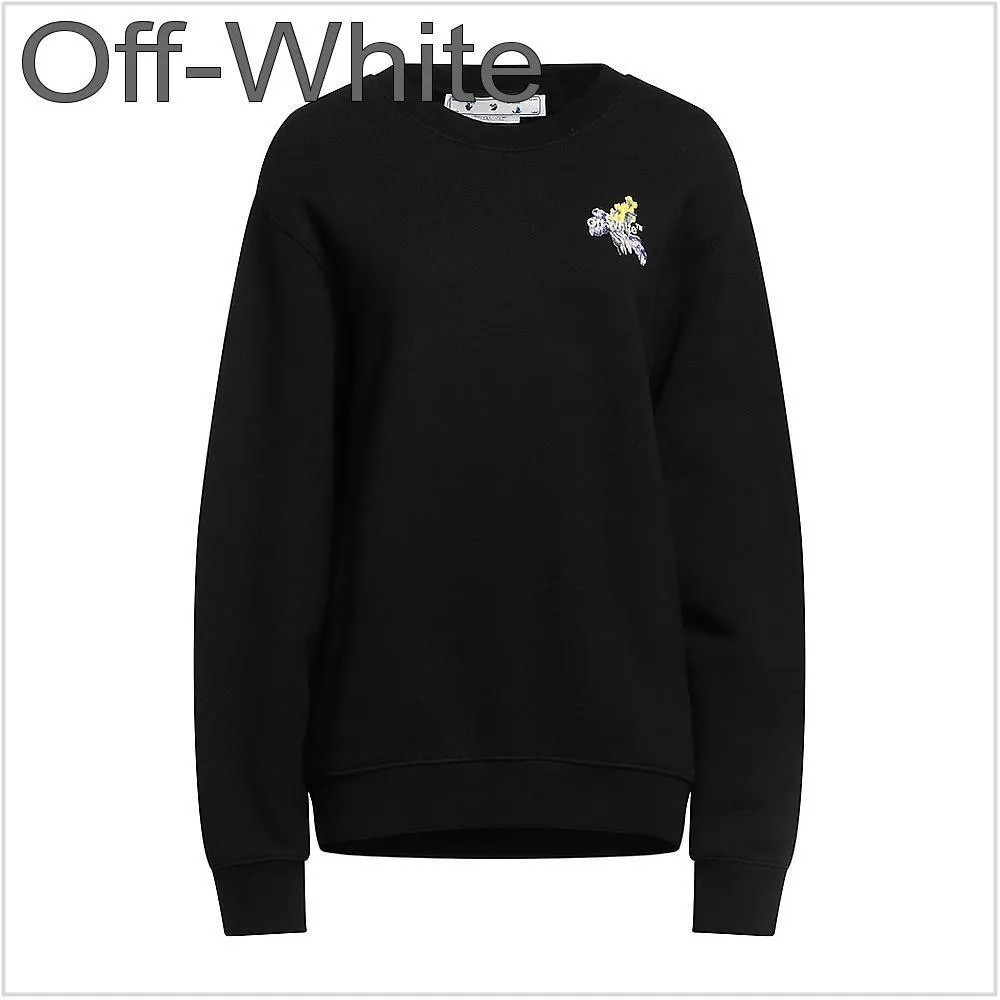 Off-White  |Long Sleeves Cotton Logo Hoodies & Sweatshirts