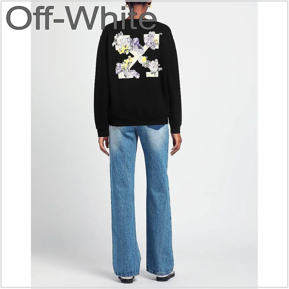 Off-White  |Long Sleeves Cotton Logo Hoodies & Sweatshirts