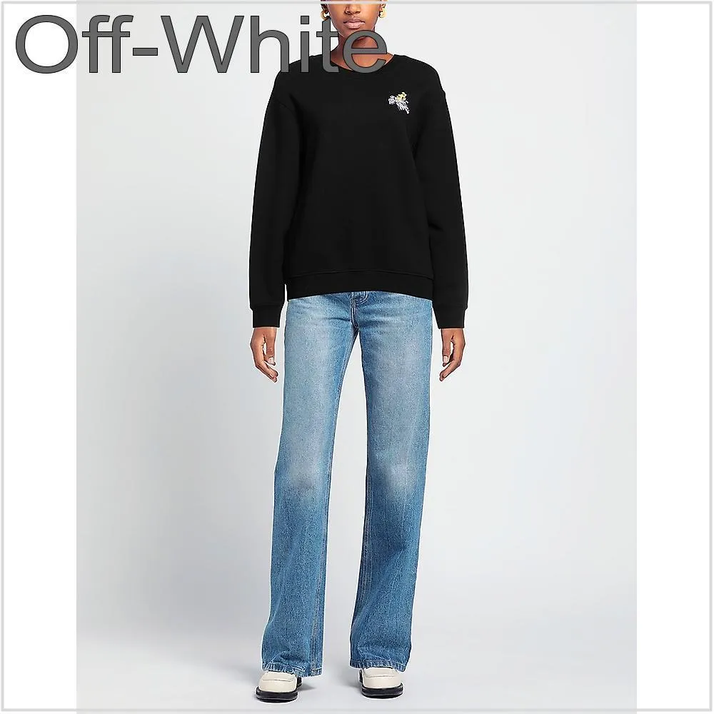 Off-White  |Long Sleeves Cotton Logo Hoodies & Sweatshirts