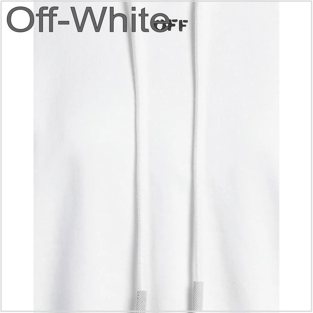 Off-White  |Long Sleeves Plain Cotton Logo Hoodies & Sweatshirts