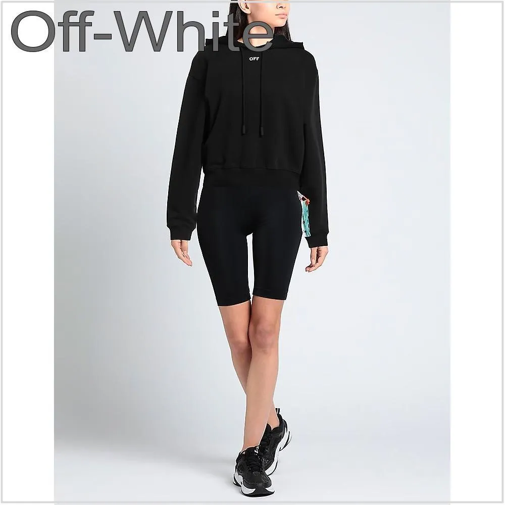 Off-White  |Long Sleeves Plain Cotton Logo Hoodies & Sweatshirts