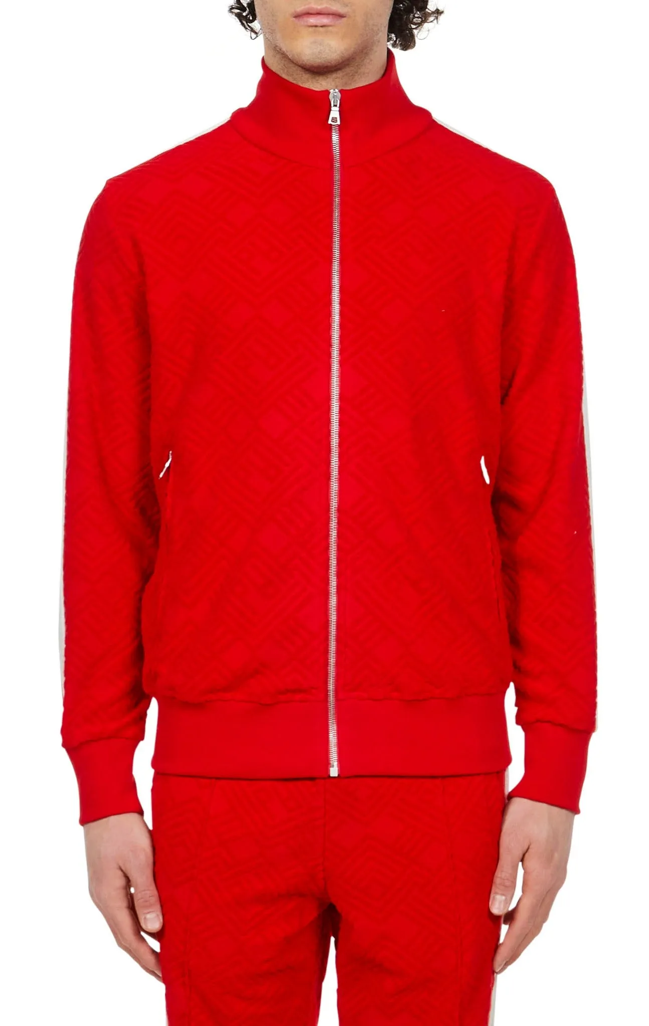 Palm Angels Terry Track High Neck Jacket