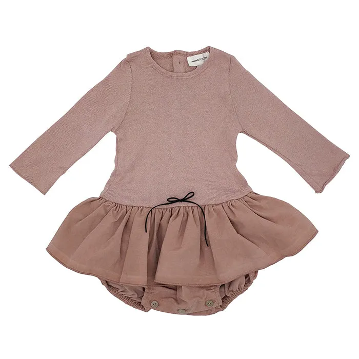 Pequeno Tocon Baby Dress With Tutu Pink