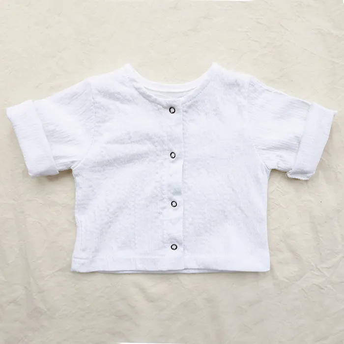 Pequeno Tocon Baby Siks Cardigan White