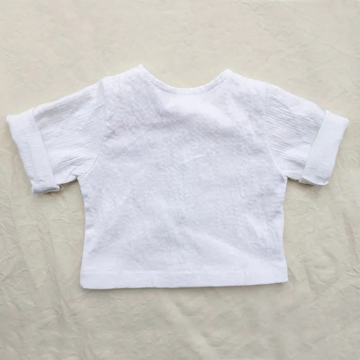 Pequeno Tocon Baby Siks Cardigan White