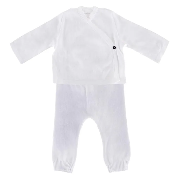 Pequeno Tocon Baby Two Piece Set White