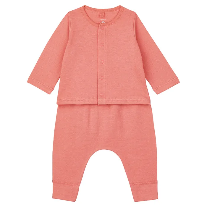 Petit Bateau Baby Bielsa Two Piece Set Papaya Pink