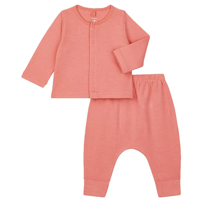 Petit Bateau Baby Bielsa Two Piece Set Papaya Pink