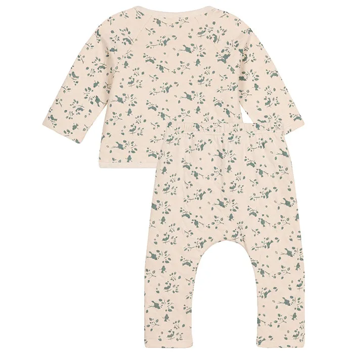 Petit Bateau Baby Quilted Two Piece Set Avalanche Cream Print