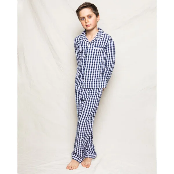 Petite Plume Navy Gingham Pajamas