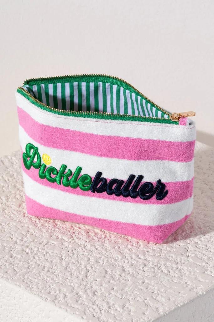 PICKLEBALLER PINK ZIP POUCH