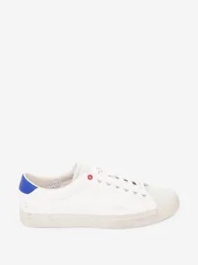 Polo ralph lauren - Sneakers in pelle effetto vintage con punta a contrasto