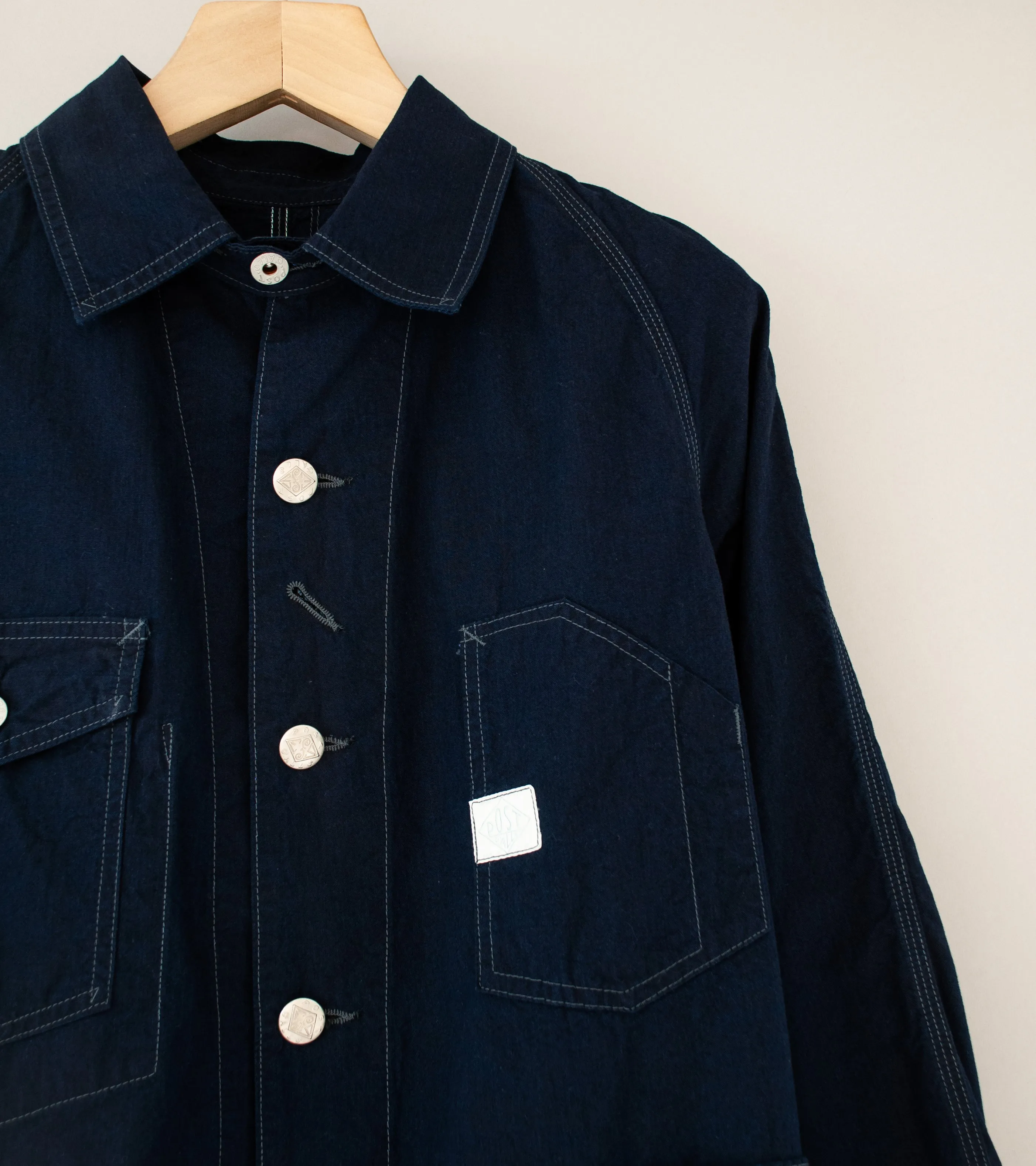 Post Overalls 'Engineer's Jacket' (Indigo Vintage Sheeting)