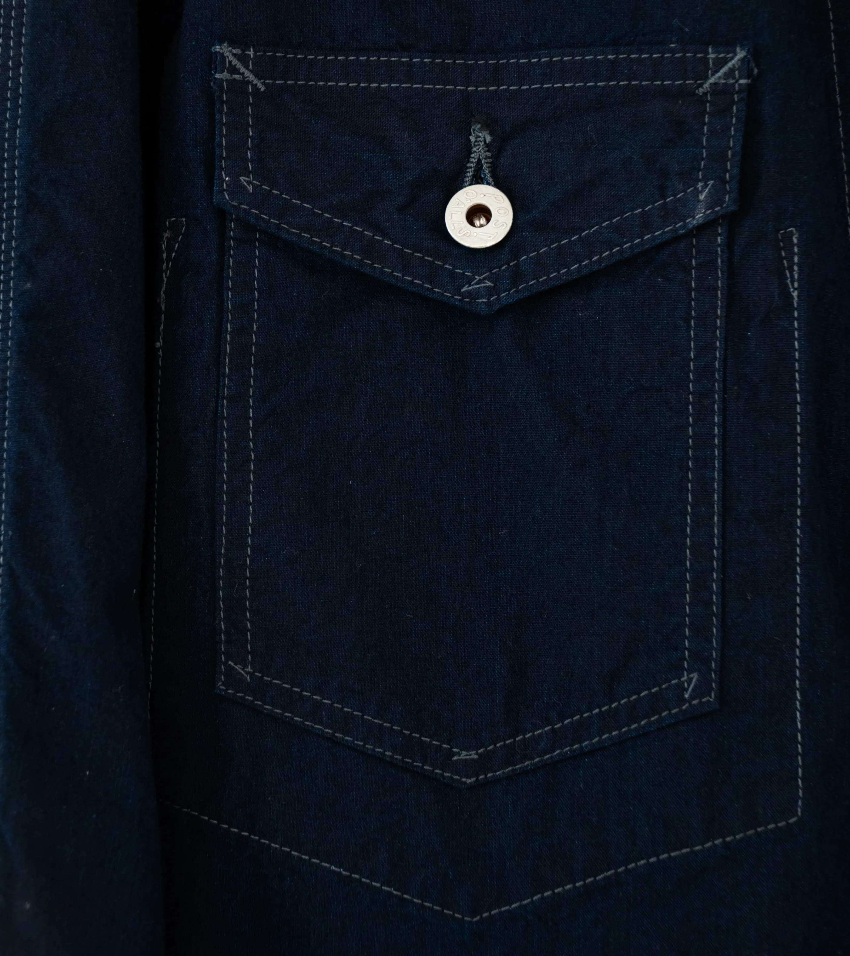 Post Overalls 'Engineer's Jacket' (Indigo Vintage Sheeting)