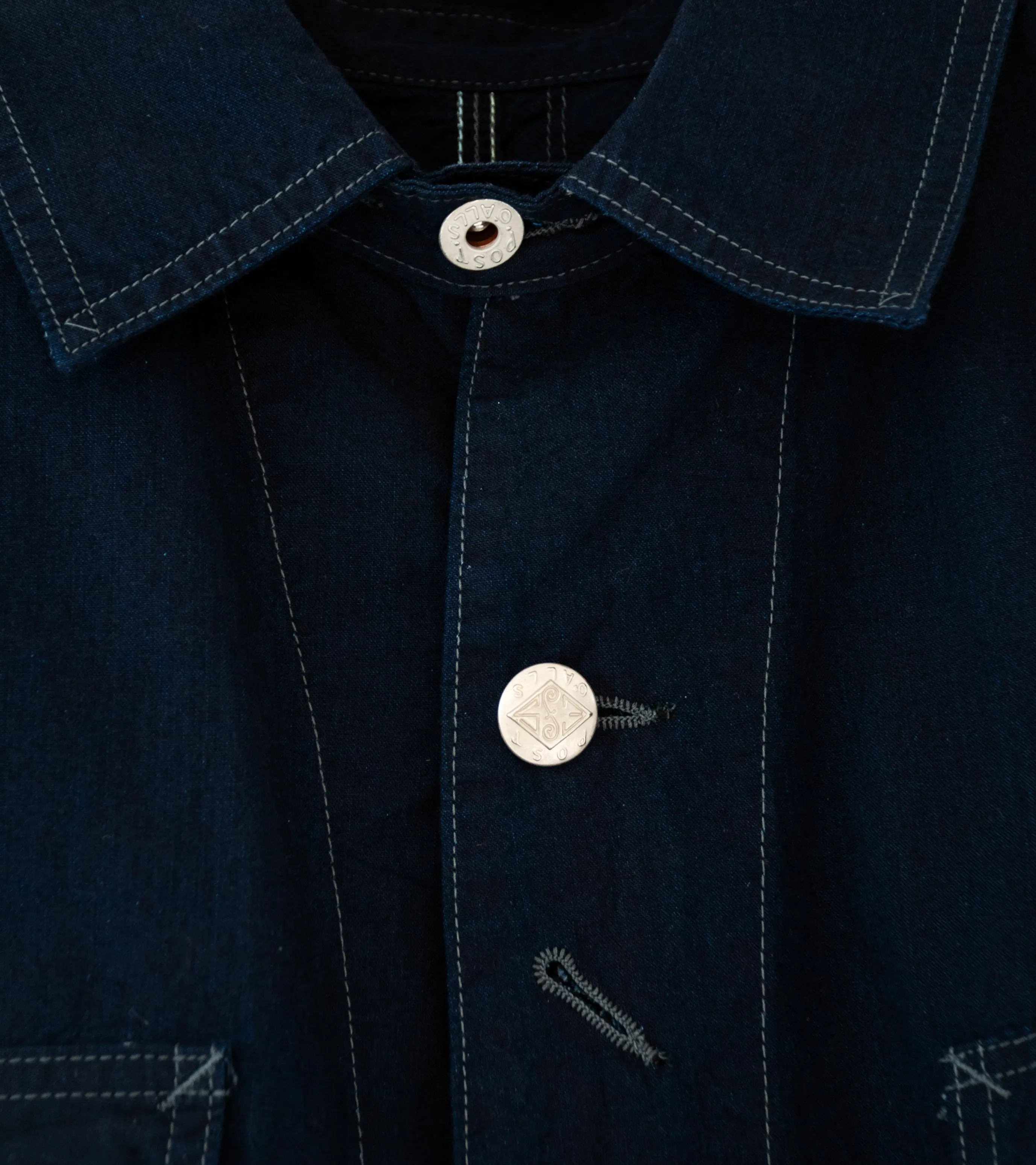 Post Overalls 'Engineer's Jacket' (Indigo Vintage Sheeting)