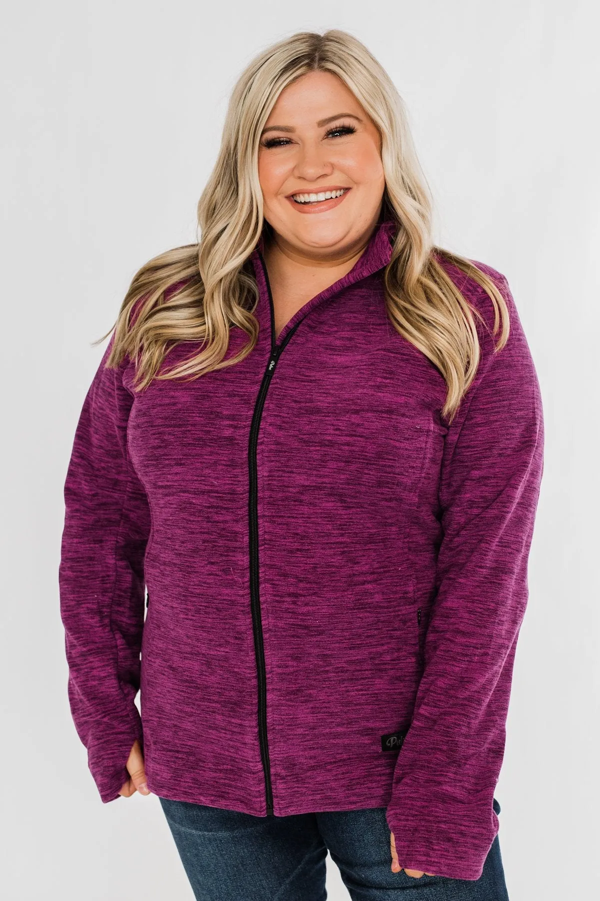 Pulse Exclusive Zip Up Athleisure Jacket- Magenta