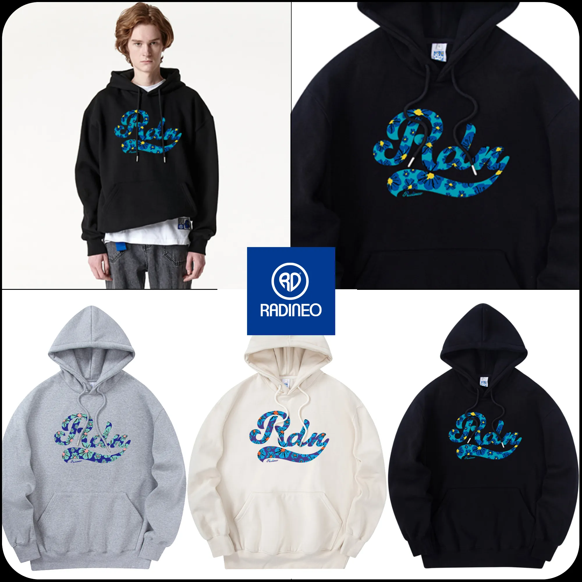 RADINEO  |Unisex Street Style Logo Hoodies