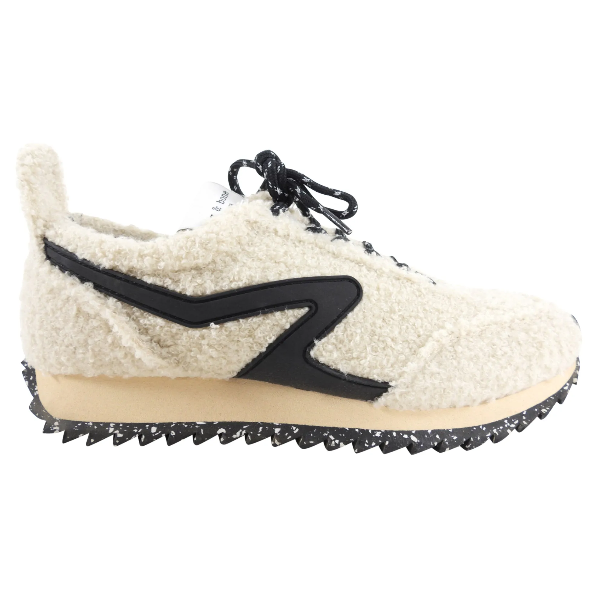 Rag & Bone Ivory Shearling Sneakers - 37