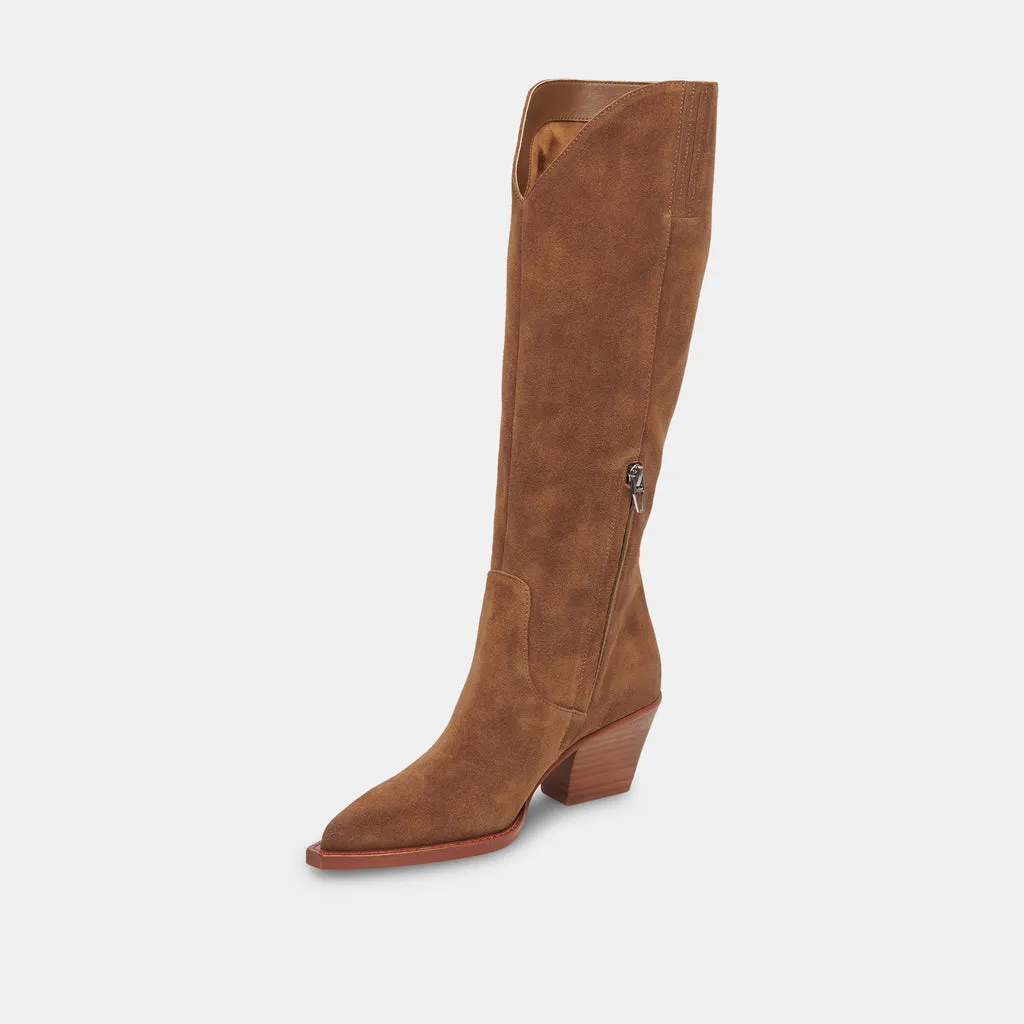 Raj Boots in Brown Suede | Women's Brown Suede Knee-High Boots– Dolce Vita 6908079276098