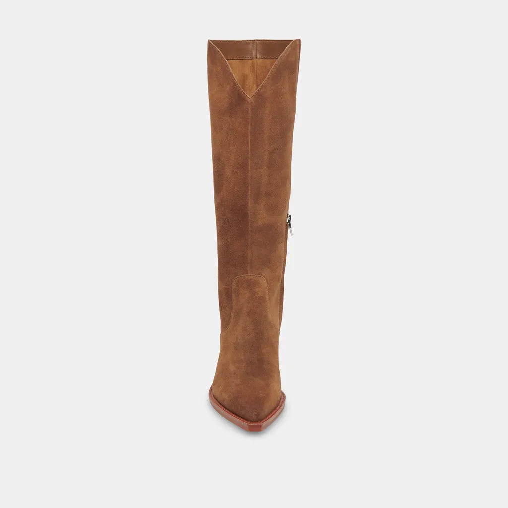 Raj Boots in Brown Suede | Women's Brown Suede Knee-High Boots– Dolce Vita 6908079276098