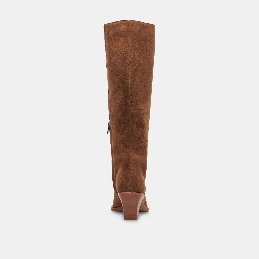 Raj Boots in Brown Suede | Women's Brown Suede Knee-High Boots– Dolce Vita 6908079276098