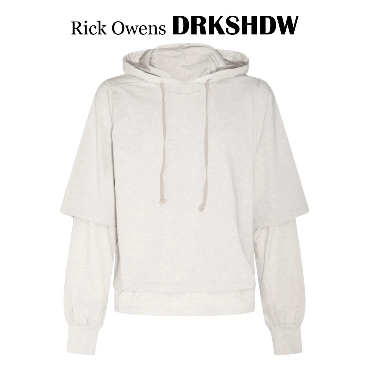 RICK OWENS  |Long Sleeves Plain Cotton Designers Hoodies