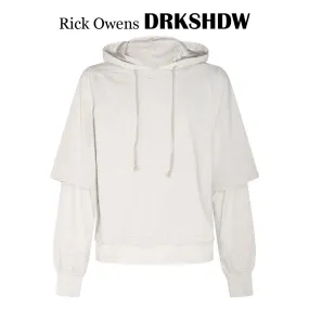 RICK OWENS  |Long Sleeves Plain Cotton Designers Hoodies