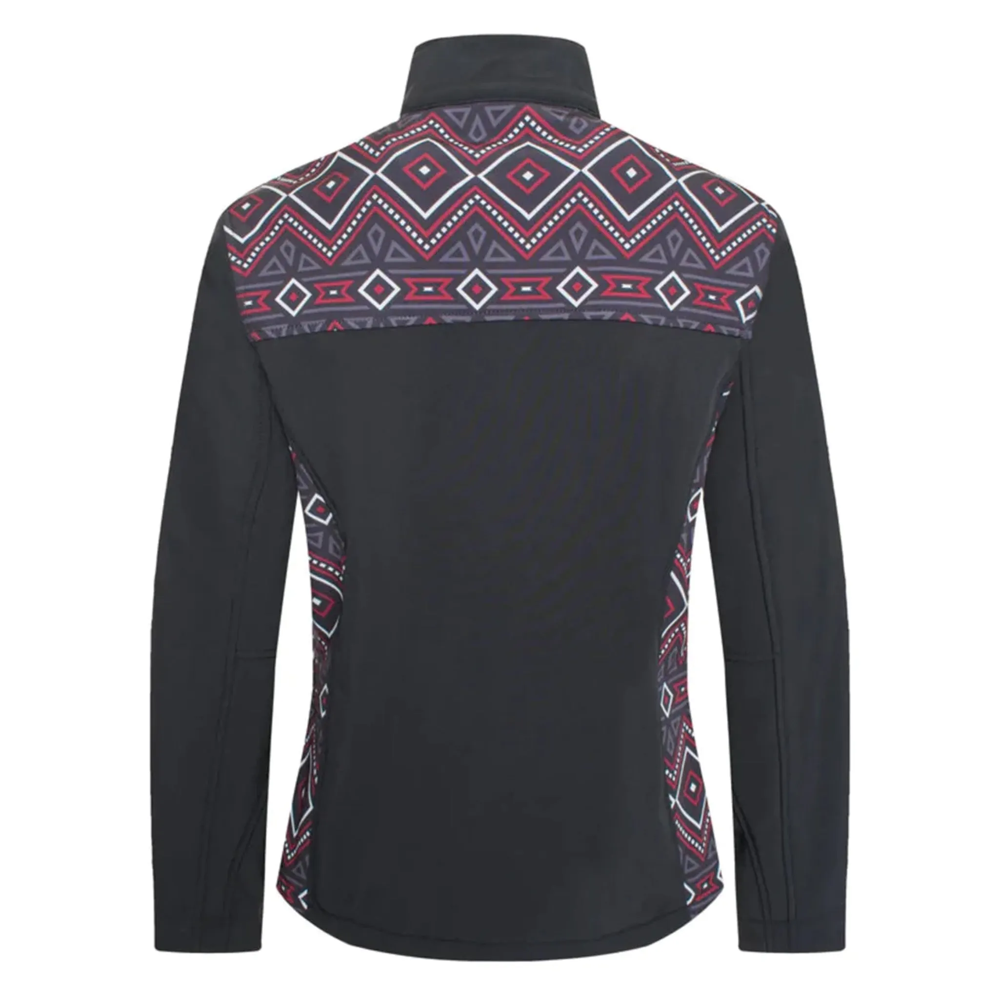 Rodeo Women's Black/Red Aztec Softshell Jacket